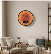 Horloge Murale Numérique LED Basketball – Design Ballon de Basket