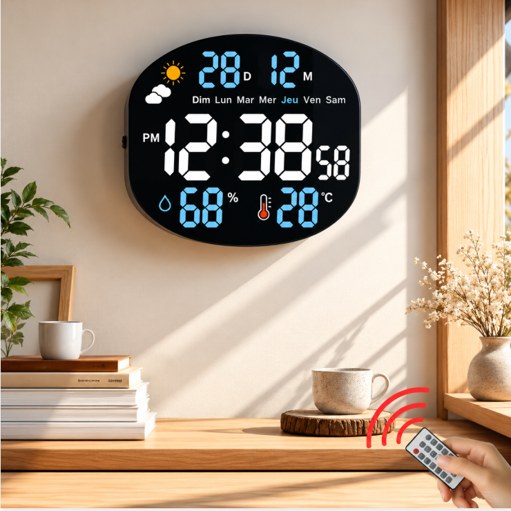 Horloge numérique multifonction –  moderne & affichage intelligent